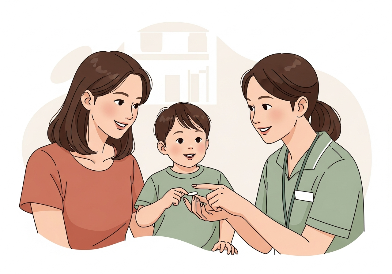 Mother and child support illustration